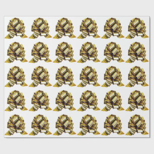 Regalo Papel de envolvimiento blanco de la curva de oro