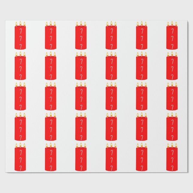 Regalo Papel de envolvimiento blanco de la vara de caña d (Superficie plana)