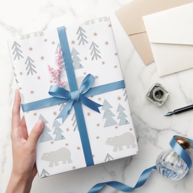 Regalo Papel de envolvimiento blanco del patrón estrella  (Regalar)