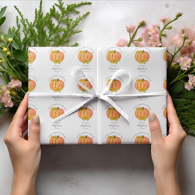 Regalo Papel de envolvimiento blanco para el Naranja Baby (Subido por el creador)