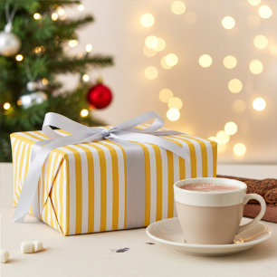 Regalo Papel de envolvimiento blanco y amarillo cálido a 