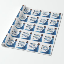 Papel de envolvimiento Blue Princess Purim