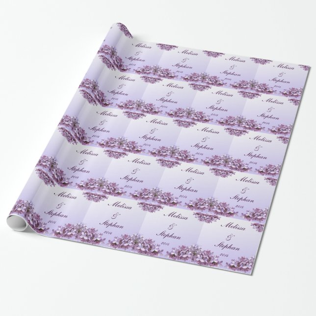 Regalo Papel de envolvimiento Boda de flores de lámina de (Desenrollado)