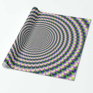 Regalo Papel de envolvimiento Brain-Buster en verde azul 