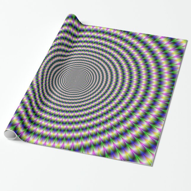 Regalo Papel de envolvimiento Brain-Buster en verde azul  (Desenrollado)