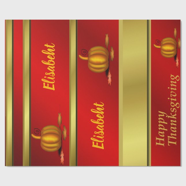 Regalo Papel de envolvimiento brillante, acción de gracia (Superficie plana)