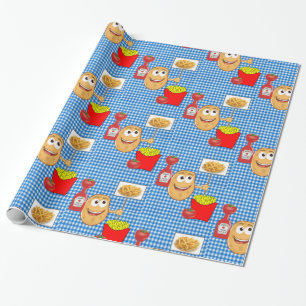 Regalo Papel de envolvimiento brillante, batatas fritas d