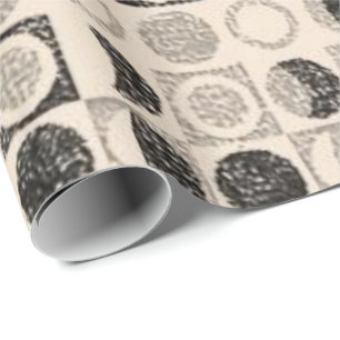 Regalo Papel de envolvimiento brillante Círculo Beige Mar