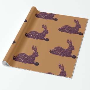 Regalo Papel de envolvimiento brillante, conejo de chocol