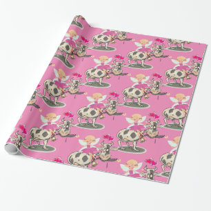 Regalo Papel de envolvimiento brillante, corazones rosado