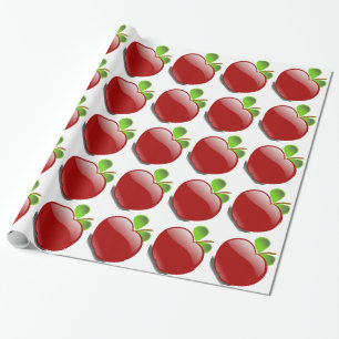 Regalo Papel de envolvimiento brillante de APPLE ROJO