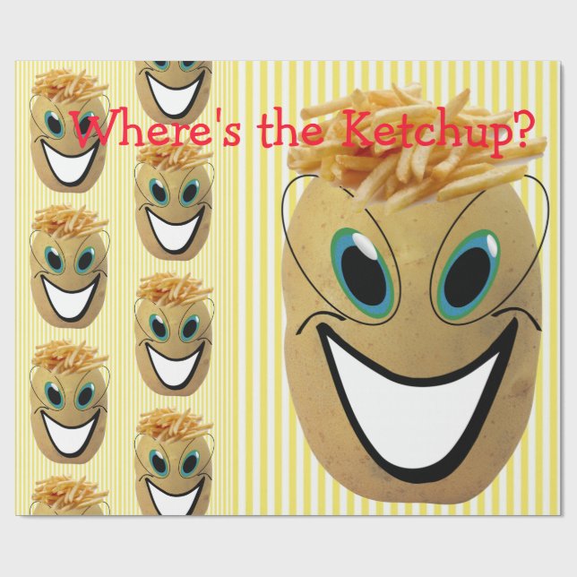 Regalo Papel de envolvimiento brillante, franja de frutas (Superficie plana)