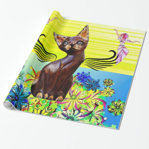 Regalo Papel de envolvimiento brillante, hadas florales d