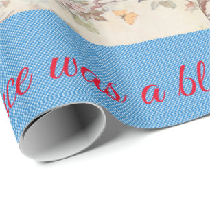 Regalo Papel de envolvimiento brillante Pájaro azul
