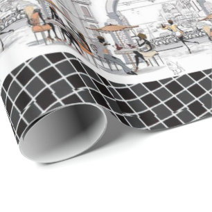 Regalo Papel de envolvimiento brillante París Francia