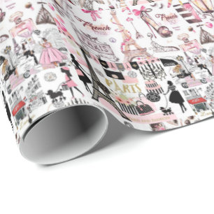 Regalo Papel de envolvimiento brillante París Francia