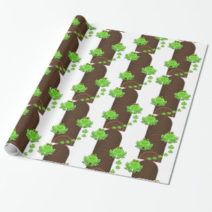 Regalo Papel de envolvimiento brillante, rollo de ranas v