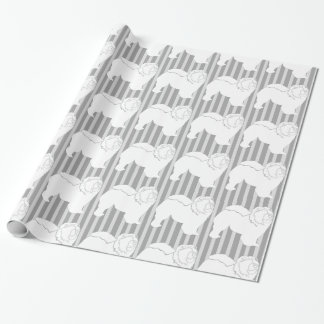 Regalo Papel de envolvimiento Chow-Chow silueta blanca gr