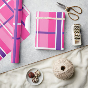 Regalo Papel de envolvimiento clásico rosado de búfalo rú