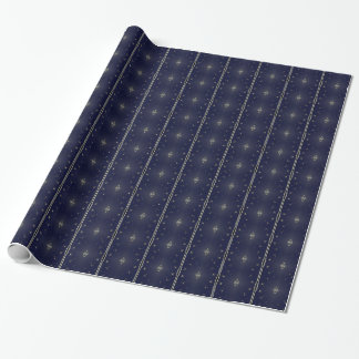 Regalo Papel de envolvimiento con patrones azul y platead