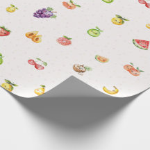 Papel de envolvimiento con temas de frutas