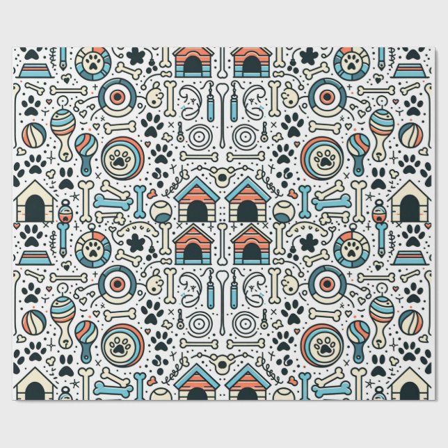 Regalo Papel de envolvimiento con temática de perro para  (Superficie plana)