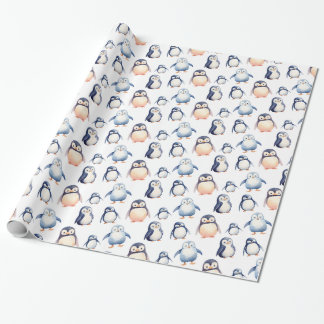 Regalo Papel de envolvimiento con temática penguin Winter
