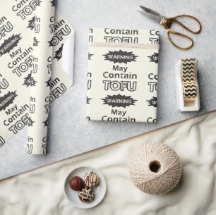 Regalo Papel de envolvimiento con temática tofu divertida