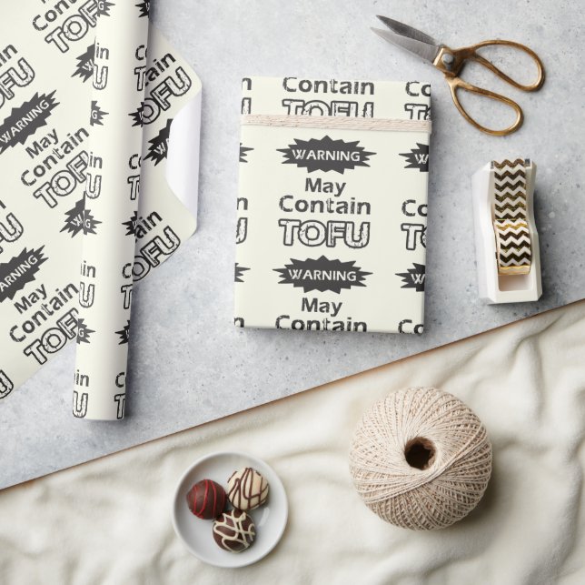 Regalo Papel de envolvimiento con temática tofu divertida (Artesanía)