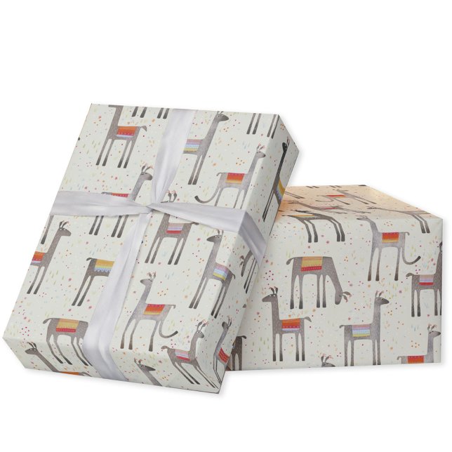 Regalo Papel de envolvimiento Cute Llama Alpaca (Cute Llama alpaca gift wrap paper roll)