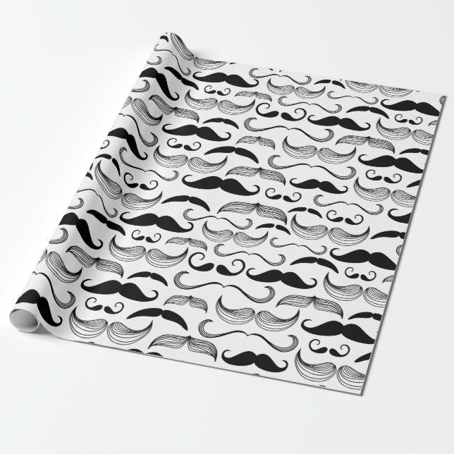 Regalo Papel de envolvimiento Dapper Mustaches (Desenrollado)