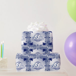 Regalo Papel de envolvimiento de 45 años Boda de Sapphire