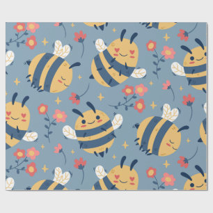 Regalo Papel de envolvimiento de abejas para bebés