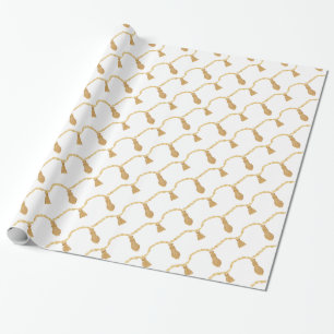 Regalo Papel de envolvimiento de acero dorado