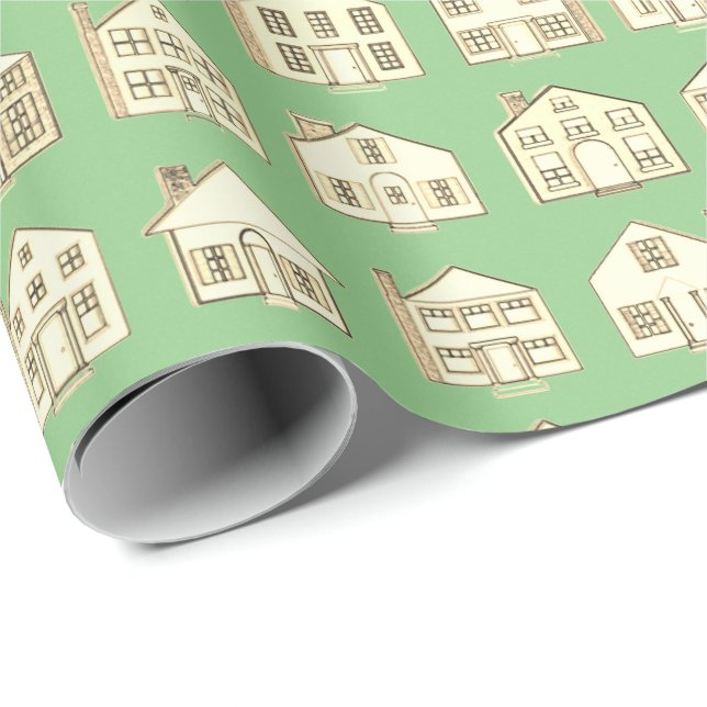 Regalo Papel de envolvimiento de agentes inmobiliarios (Esquina del rollo)