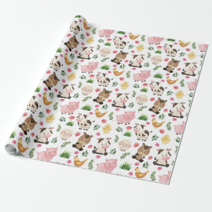 Regalo Papel de envolvimiento de animales de granja