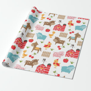 Regalo Papel de envolvimiento de animales de granja