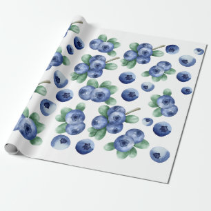 Regalo papel de envolvimiento de arándanos
