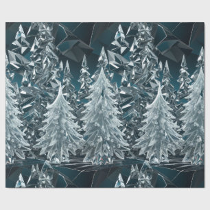 Regalo Papel de envolvimiento de árbol de Navidad cristal