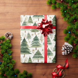 Regalo Papel de envolvimiento de árbol navideño festivo