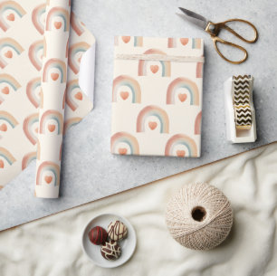 Regalo Papel de envolvimiento de arcoiris moderno Boho -
