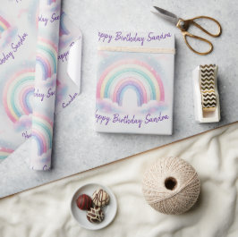 Regalo Papel de envolvimiento de arcoiris Pastel personal