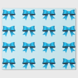 Regalo Papel de envolvimiento de arcos azules