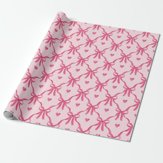 Regalo Papel de envolvimiento de arcos rosados dulces