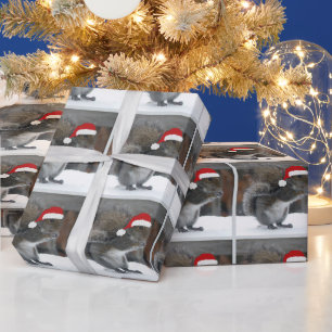 Regalo Papel de envolvimiento de ardilla para navidades