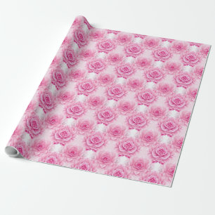 Regalo Papel de envolvimiento de arte de IA Roses rosados