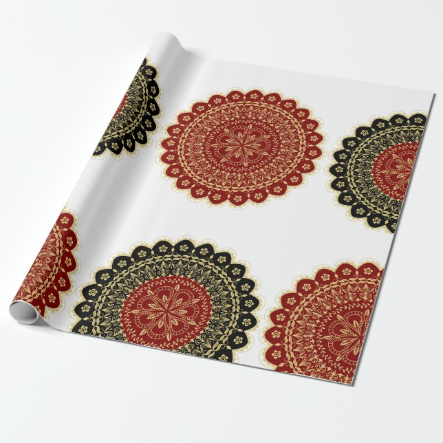 Regalo Papel de envolvimiento de arte de Mandala (Desenrollado)