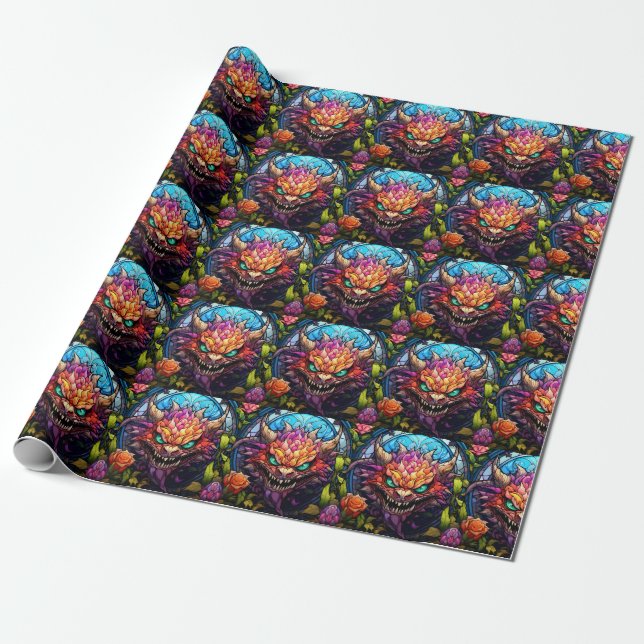Regalo Papel de envolvimiento de arte de monstruo (Desenrollado)