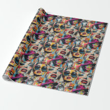 Papel de envolvimiento de arte pop