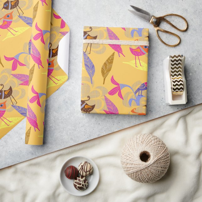 Regalo Papel de envolvimiento de aves brillantes (Artesanía)